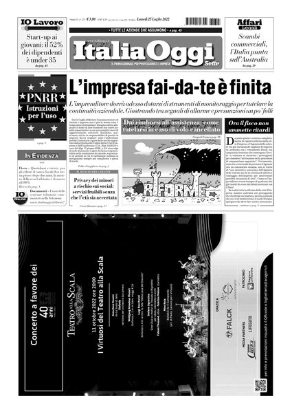 Italia oggi : quotidiano di economia finanza e politica